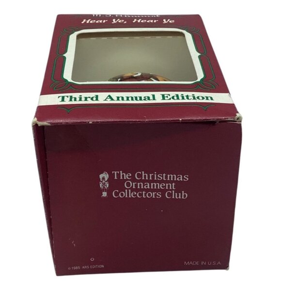 Vtg 1985 M.J. Hummel Gift for Jesus Third Annual Christmas Ornament Goebel - Picture 3 of 4